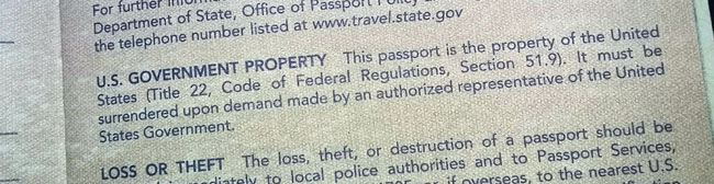 The US Government is the owner of your passport.